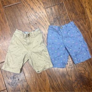 Tommy Hilfiger Kids Khaki and Patterned Blue Shorts